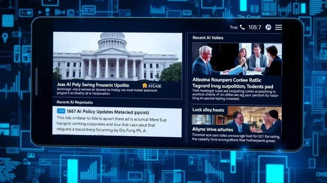 Recent news on AI policy updates