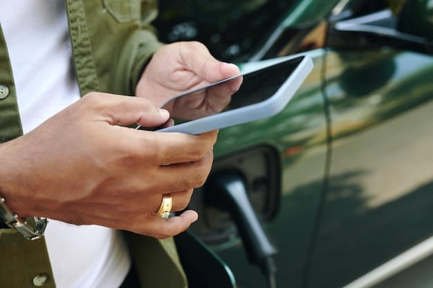 A person using a smartphone to compare different car lease deals, highlighting the convenience of online research.