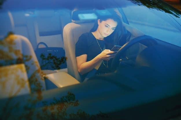 A person using augmented reality on their smartphone to project a holographic image of a car onto their driveway, showing the visualization capabilities of AR in car buying.