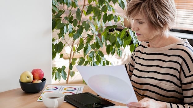A person sitting at a desk, carefully reviewing a multi-page contract with a magnifying glass. The scene is well-lit and emphasizes the importance of reading the fine print.