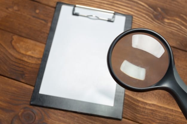 A close-up of a contract document with a magnifying glass highlighting the fine print, emphasizing the need to read carefully before signing.
