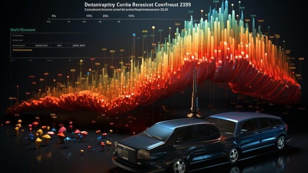 A graph showcasing the sales trends of used electric vehicles in the US over the past five years, showing a steady increase in sales volume and market share.