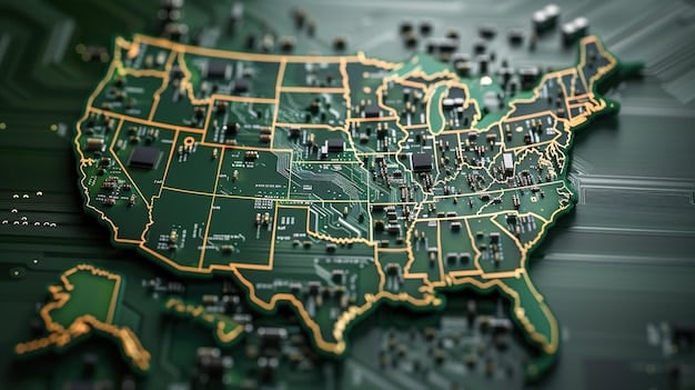 A map of the United States highlighting planned and existing electric vehicle charging corridors. The map shows the distribution of charging stations across different states and major highways, indicating areas of high and low charging infrastructure density.
