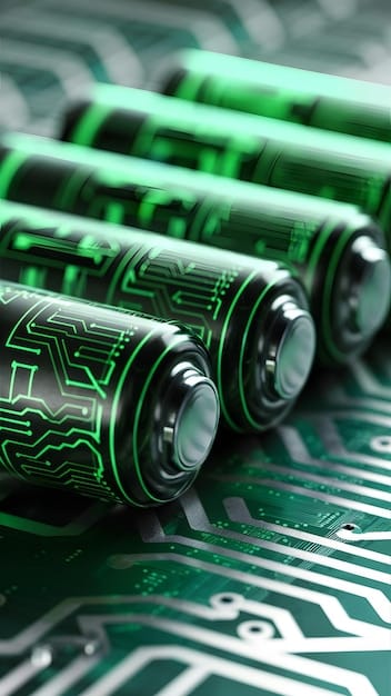 A close-up of an electric vehicle battery pack, showcasing its technology and design, emphasizing advancements in energy storage and efficiency.