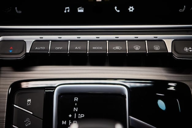 A close-up shot of the 2025 Ford Explorer's dashboard, highlighting the integrated infotainment system with a user-friendly interface. The image focuses on the digital display, showcasing navigation, media controls, and vehicle settings.