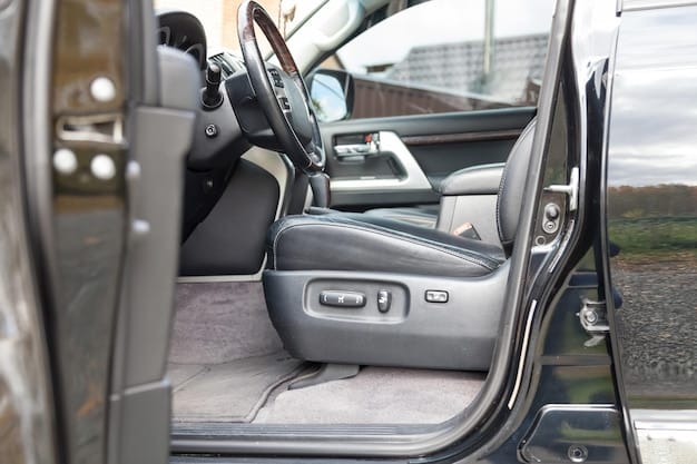 A shot of the 2025 Ford Explorer's interior, focusing on the rear seating area and cargo space. The image showcases the spaciousness, comfortable seating, and versatile configuration options of the SUV.