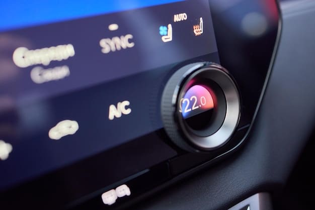 Close-up of the 2025 Nissan Rogue's dashboard, highlighting the infotainment screen, climate controls, and premium materials used in the interior. Focus on the ergonomic design and user-friendly interface.