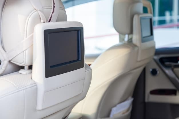The interior of a 2025 Ford Explorer, showcasing premium leather seats with intricate stitching, a panoramic sunroof, and a state-of-the-art infotainment system integrated into the dashboard.