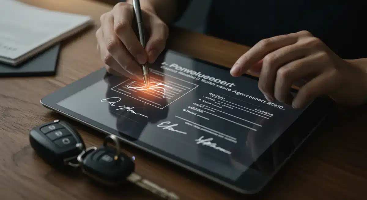Digital signing process for 2025 car purchase documents