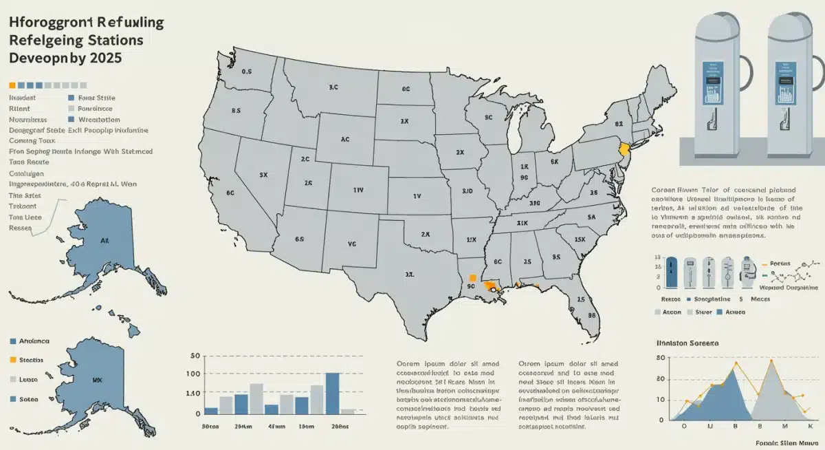 Projected hydrogen refueling station growth in US by 2025