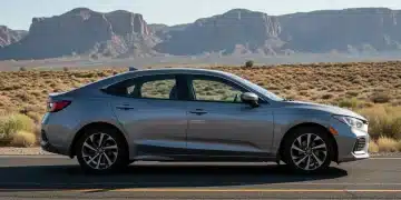 2026 compact sedan on a U.S. highway, symbolizing durability after 10,000 miles