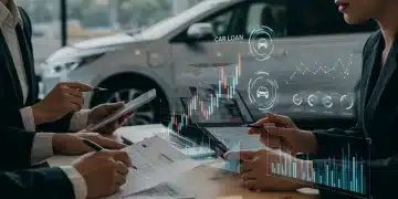 People evaluating 2026 car loan applications with digital tools