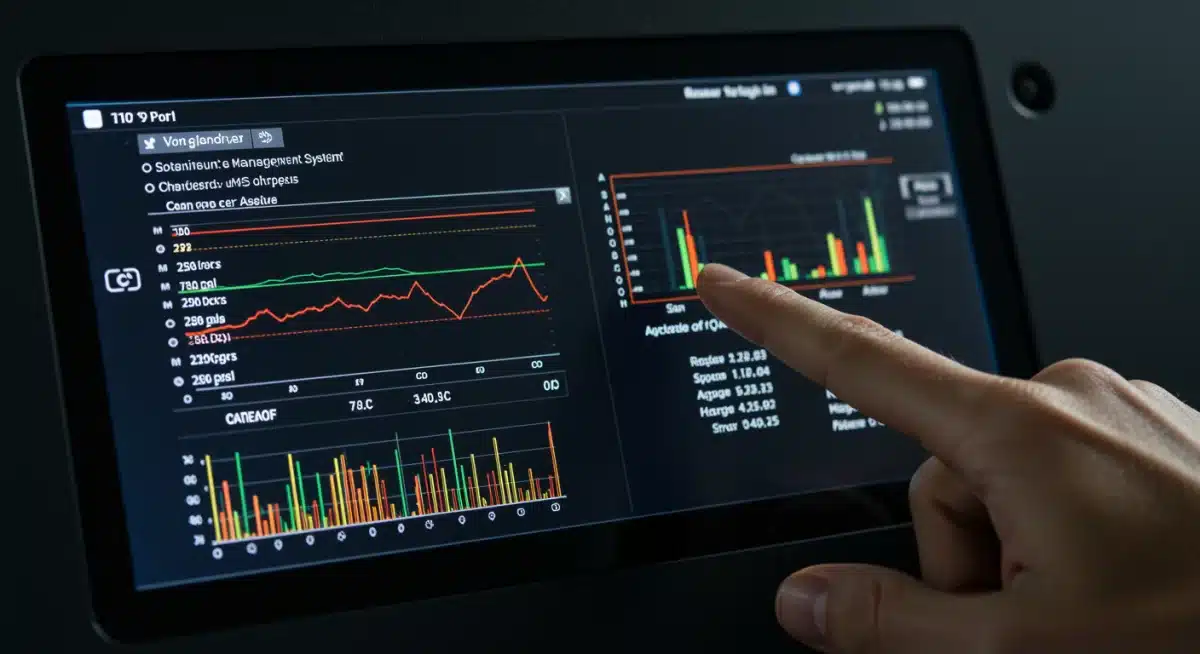 Battery Management System monitoring EV battery health and performance.