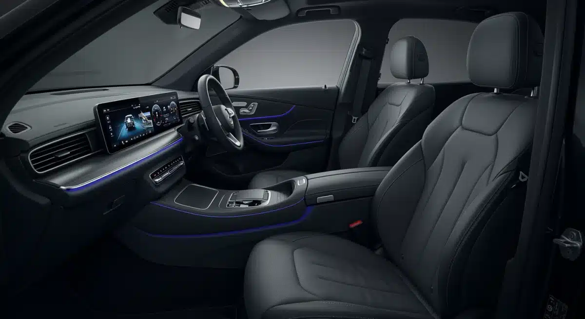 Luxurious interior of 2026 Mercedes-Benz EQE SUV with comfortable seating