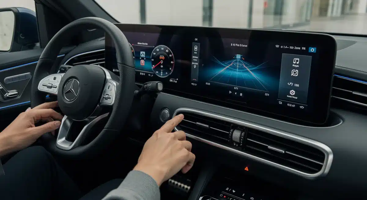 MBUX Hyperscreen in 2026 Mercedes-Benz EQE SUV interior