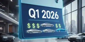 Q1 2026 calendar with cars and dollar signs, representing future dealership incentives.