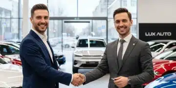 Successful car price negotiation at a modern dealership