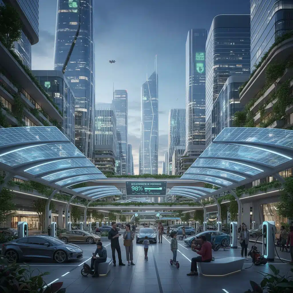 Public EV charging stations in a future smart city