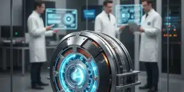 Futuristic EV motor in US lab, showcasing innovation and efficiency